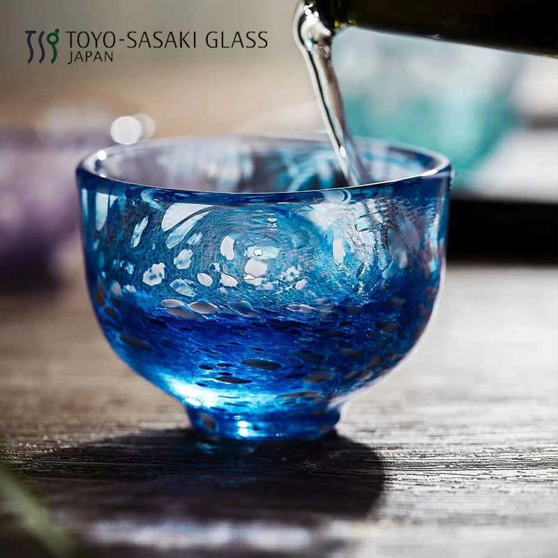 Toyo-Sasaki Wafu Colored Sake Glass - Image 4