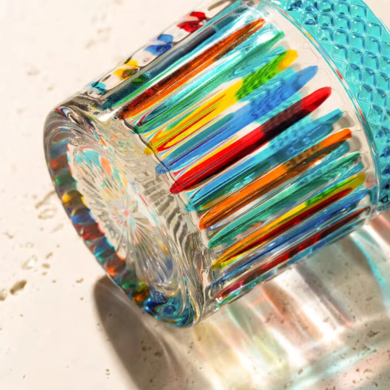 ZECCHIN Hand-Painted Radiance Crystal Whiskey Glass - Image 5