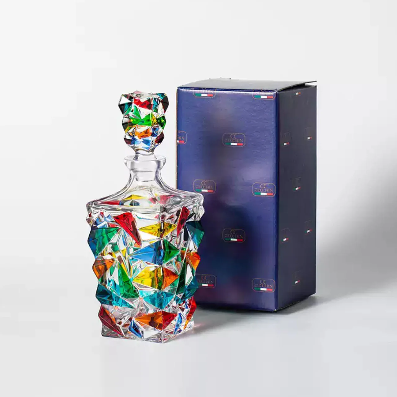 ZECCHIN Murano Colored Crystal Glass Decanter Set - Image 6