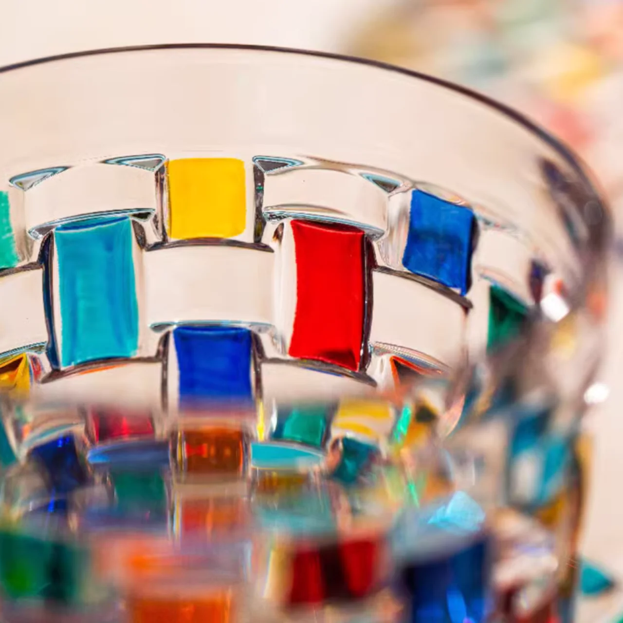 ZECCHIN Woven Multicolor Crystal Whiskey Glass - Image 4